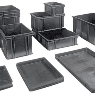 Scatola di stoccaggio 8888 in Polipropilene, col. Nero, 145mm x 400mm x 600mm