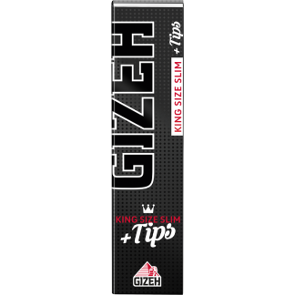 Gizeh Black King Size Slim 34 Blatt + Tips