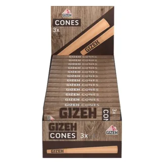 Gizeh Brown Cones 24 x 3 Stück Tips Box