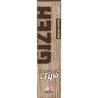 Gizeh Brown King Size Slim 34 Blatt + Tips