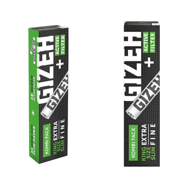 Gizeh Black King Size Slim 34 Blatt + Active Filter