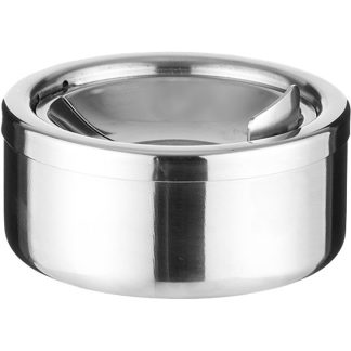 Kippaschenbecher / Sturmaschenbecher Edelstahl glänzend