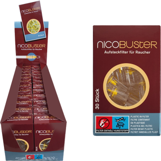 nicobuster Aufsteckfilter für Zigaretten 24 x 30 Stück