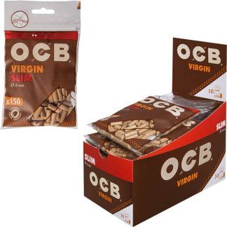 OCB Unbleached Slim Virgin Filter 6 mm 10 x 150 Stück