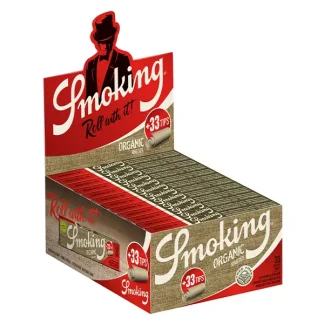 Smoking Blättchen Organic King Size 24 x 33 Blatt Tips Box