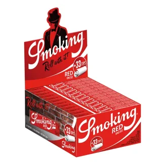 Smoking Blättchen Red King Size XL 24 x 33 Blatt Tips Box