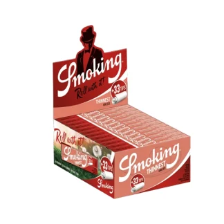 Smoking Blättchen Thinnest King Size 24 x 33 Blatt Tips Box