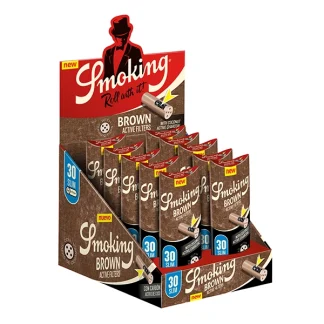 Smoking Brown Active Filter Aktivkohlefilter mit Kokosnuss 27 x 6 mm 10er Box