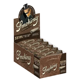 Smoking Brown Conical Tips King Size Slim Ungebleicht 78 x 26 mm 50er Box