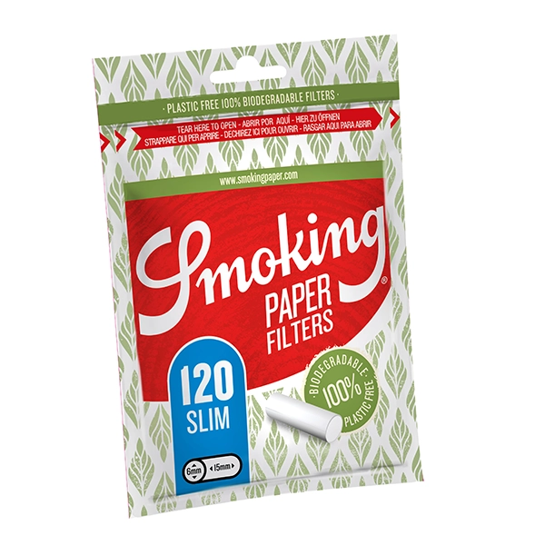 Smoking Slim Paper Filter Plastikfrei 15 x 6 mm Beutel