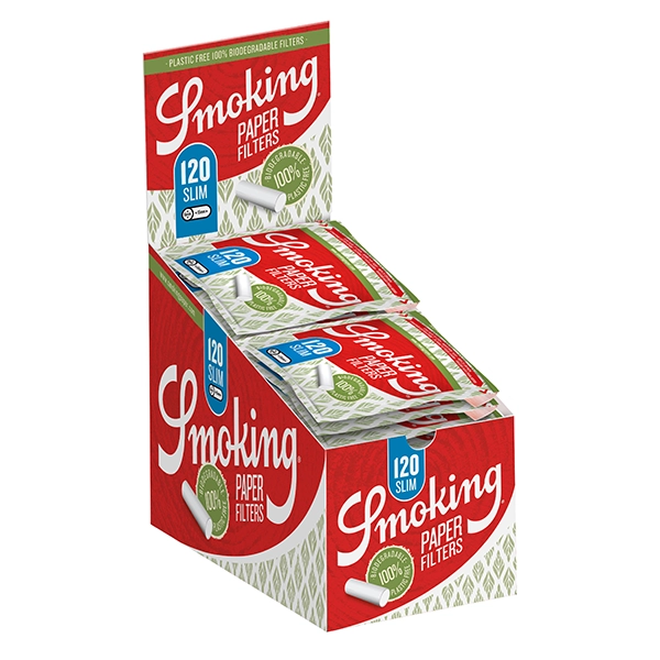 Smoking Slim Paper Filter Plastikfrei 15 x 6 mm 30er Box