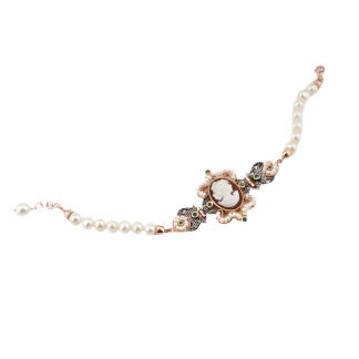 Italian Cameo Pearl Bracelet