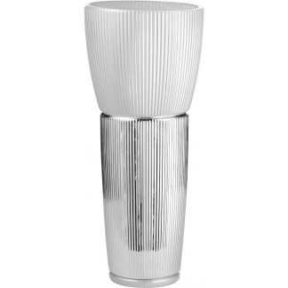 Argenesi glass and silver vase