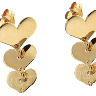 Yellow Gold Heart Earrings
