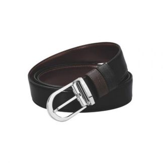 ST Dupont Ligne D Business Reversible Belt with Palladium Buckle