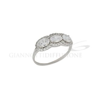 White Gold Trilogy Ring