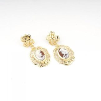 Italian Cameo "Lace" Earrings