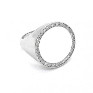 Spadarella White Agate Ring