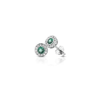 Earrings with Emerald