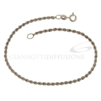 White Gold Rope Bracelet