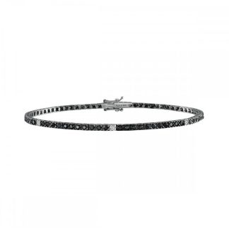 Salvini Black Tennis Bracelet