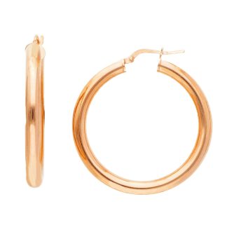 Orecchini Cerchi Argento Rosè