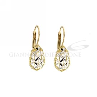 Two-Tone Gold Drop Earrings