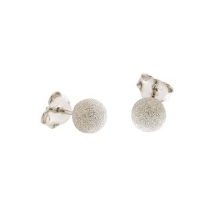 Orecchini Sfera Diamantata Oro Bianco