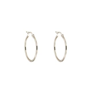 White Gold Hoop Earrings