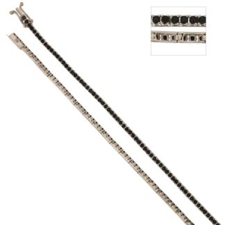 Square White Gold Tennis Bracelet