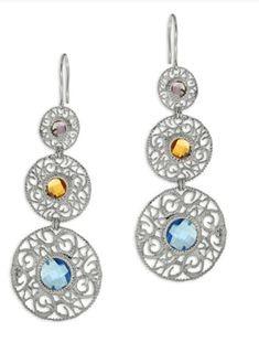 Michele Entrusted Silver Pendant Earrings