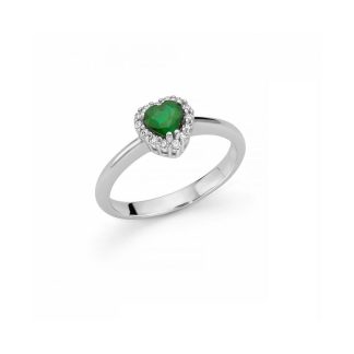 Miluna Emerald Heart Ring