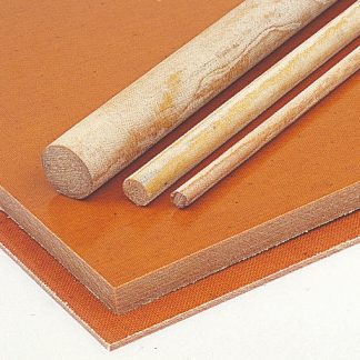 Plastica laminata cotone Tufnol, Naturale, 585mm, Ø 50mm