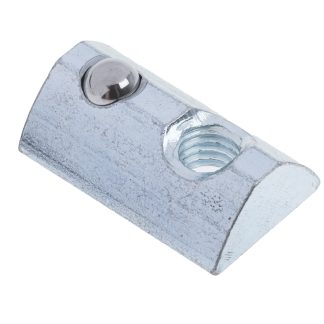 Dado con scanalatura a T RS PRO in Acciaio, per profili da 40 mm, scalanatura da 8mm, M6, L. 22mm