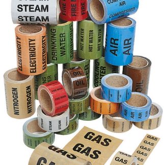 Nastro marcatura tubi Verde marcatubi in PP, vinile RS PRO, 150mm x 33m, con testo prestampato "Mains Water