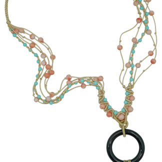 Sicilian Coral and Turquoise Women's Necklace Jewelry
