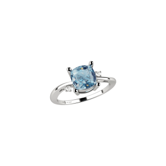 Square Aquamarine Ring