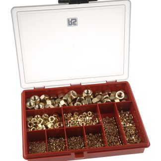 Scatola di dadi in Ottone Liscio RS PRO, 1070 pezzi, filettatura M10, M2, M3, M4, M5, M6, M8