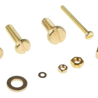 Kit di rondelle, dadi e bulloni/viti in Ottone Nichelato RS PRO, guida a Scanalatura, 2061 pezzi, filettatura M2, M3,