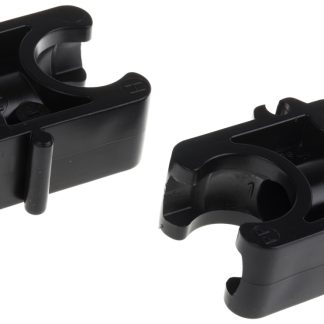 Staffa per tubo in PP Nero Georg Fischer, diametro foro di fissaggio 0.24poll 16mm, larghezza 1.22poll, altezza