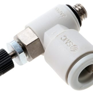 Regolatore di velocità SMC serie AS-FM, ingresso M5 x 0.8 Maschio, uscita tubo 6mm