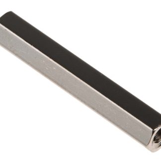 Distanziale filettato Esagonale Femmina/Femmina, in Ottone Nichelato, L. 30mm, M3 x M3