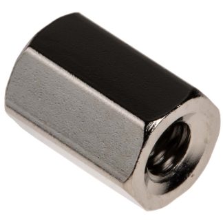 Distanziale filettato Esagonale Femmina/Femmina, in Ottone Nichelato, L. 10mm, M4 x M4