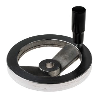 Volantino manuale Girevole RS PRO Ø 140mm, in Alluminio pressofuso, foro da 14mm