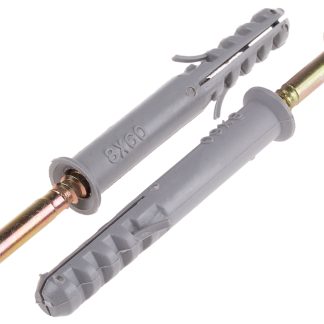 Fissaggi per telai in Nylon RS PRO, Ø foro di fissaggio 8mm, spessore 20mm min, lunghezza 60mm, per Calcestruzzo,