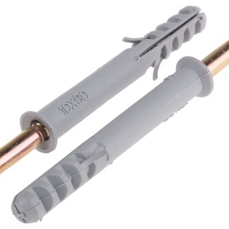 Fissaggi per telai in Nylon RS PRO, Ø foro di fissaggio 10mm, spessore 35mm min, lunghezza 80mm, per Calcestruzzo,