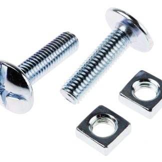 Dado per tetti in Acciaio zincato lucido RS PRO, filettatura M8 x 30mm, guida Phillips