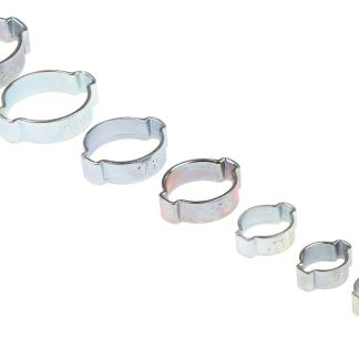 Kit clip per tubi in Acciaio zincato RS PRO, 200 pezzi, 10 misure, diametri interni clip da 5 → 7mm a 23