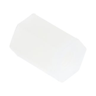 Distanziale filettato Esagonale Femmina/Femmina, in Nylon 66 Liscio, L. 8mm, M3 x M3