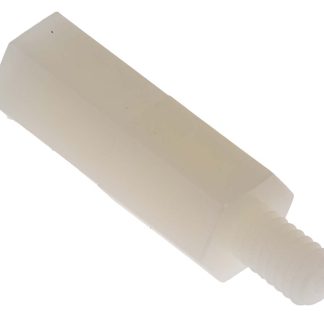 Distanziale filettato Esagonale Maschio/Femmina, in Nylon 66 Liscio, L. 19mm, M4 x M4